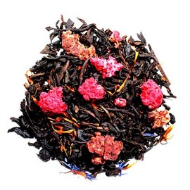 Nelson's Tea - Raspberry Earl Grey - Black Loose Leaf Tea - Black tea, dried raspberries, and safflower petals - 16 oz.