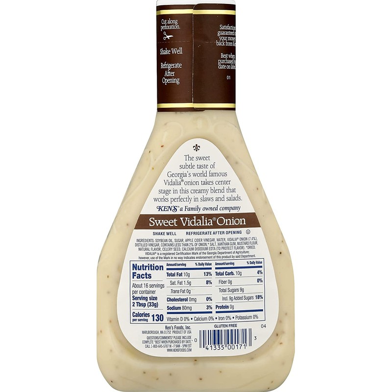 Ken's Steak House Sweet Vidalia Onion Dressing, 16 OZ (Pack