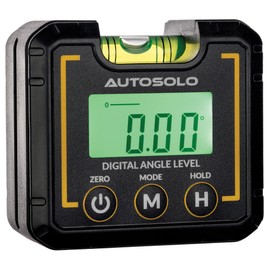 AutoSolo Digital Angle Level with Magnetic Base & Torpedo Bubble Vial - 4-in-1 Inclinometer for Wheel Alignment, Carpentry, Pipes, Roofing & DIY Projects