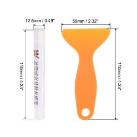 HARFINGTON Wax Filler Stick, 3pcs Wooden Repair Wood Wax Fill Sticks with Spatula Crayon Markers Furniture Touch Up Kit for Remover Scratches Scuffs on Furniture Floor, White