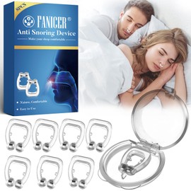 Pack of 8 anti-nose clips, snoring, snoring clips, anti-snoring sleep clips, snoring stopper, reusable anti-snoring, sleep clips for relaxed nights