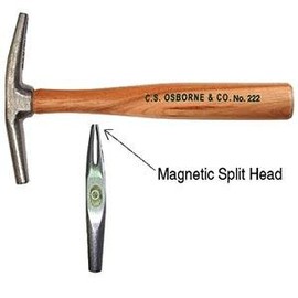 C.S. Osborne Magnetic Tack Hammer #222 W/Split Head Upholstery Tool Made in USA