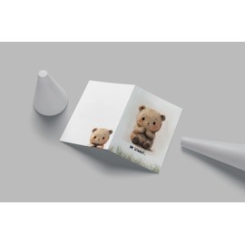 WBdesignz Apology Card with Envelope – Reparation in Sowwy Reuecard, Teddy Sorry Card Reconciliation (DIN A6)