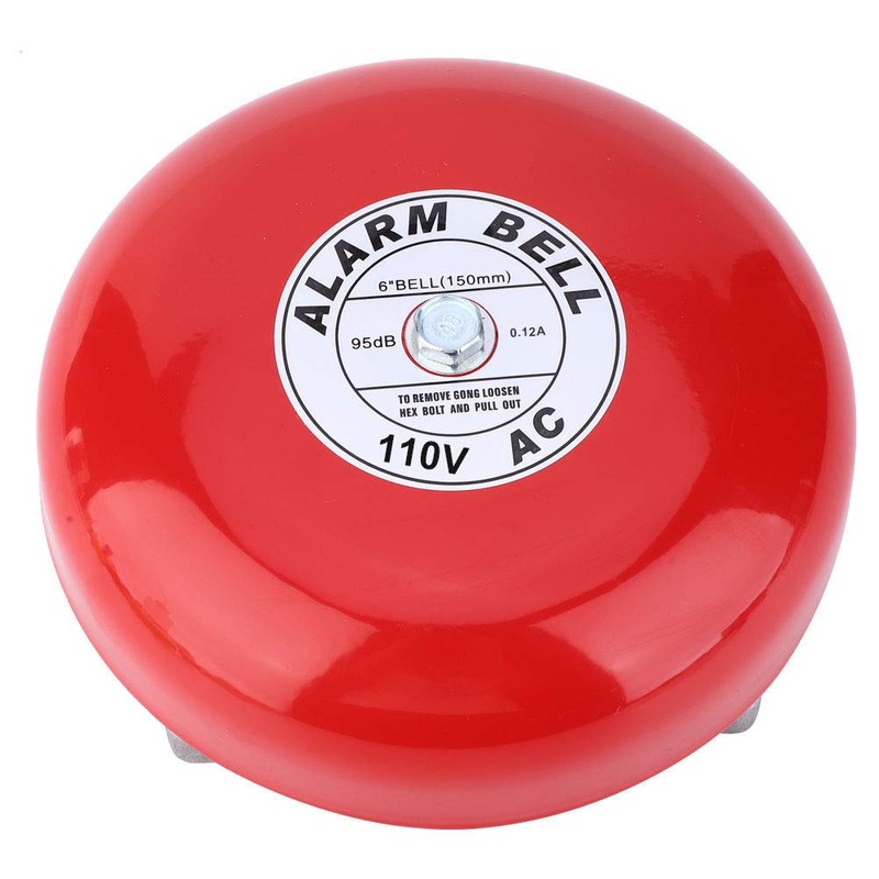 Estink Fire Alarm Bell, CB-6B 95dB 5.9in Aluminum Base Electric