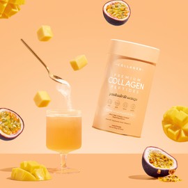 The Collagen Co. Premium Collagen Powder With Vitamin C And Biotin - Nurtures Healthy Hair, Glow Skin, Fortifies Joints, And Bones - Passionfruit Mango Collagen In A 28-Serve Loose Powder (560g)