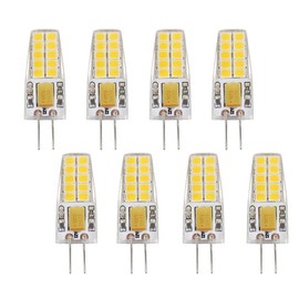 5W G4 LED Light Bulbs(8 Pack) AC/DC 12V Bi-Pin Base Ceiling Recessed Puck Light Bulb LED Replacement Halogen Bulb 50W Equivalent,360 Degree Beam Angle,3000K Warm White