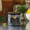 Village Candle Leather & Musk Noir Medium Bowl, 14oz, Black,
