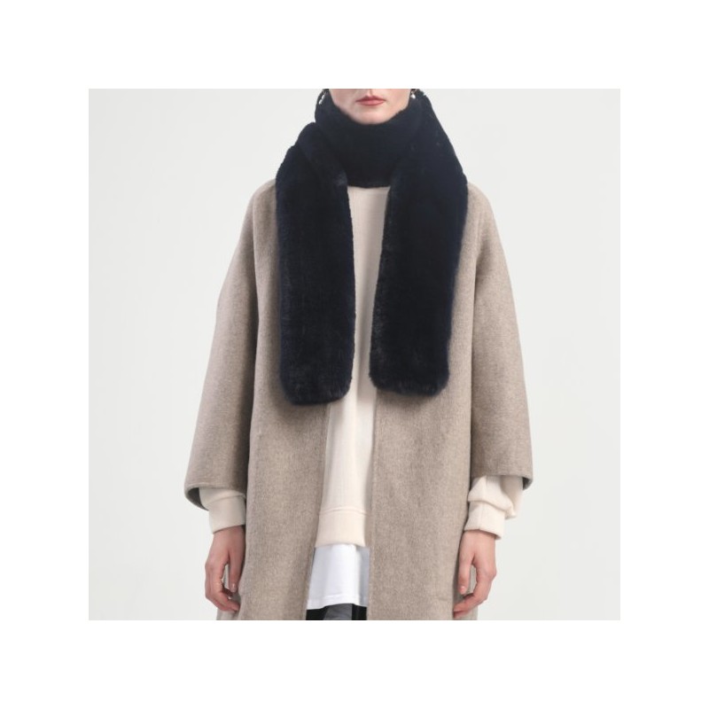 Lala 라라 퍼 롱 스카프-네이비 (LALAF247) Lala Fur Long Scarf