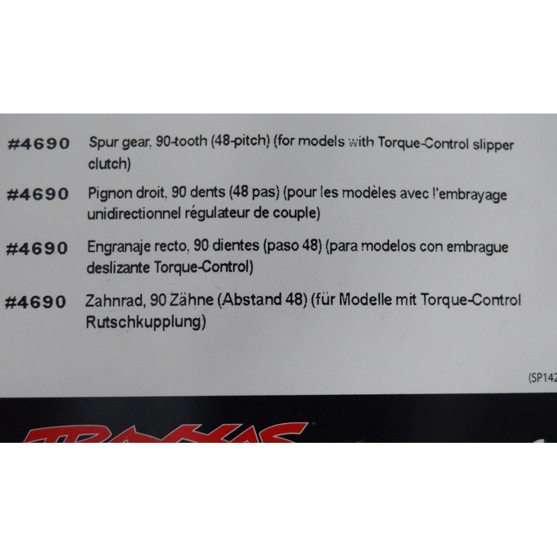 Traxxas 4690 Spur gear, 90-tooth (48-pitch) (for models with Torque-Control