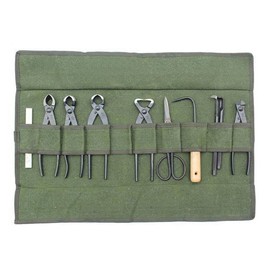 10 Pockets Canvas Spanner Wrench Tool Roll Up Storage Bag Organizer Pouches