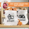 Potato, Onion, Garlic Storage Bag Set of 3 Breathable Bags,