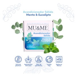 Acondicionador Solido Mu&me Menta & Eucalipto 140gr