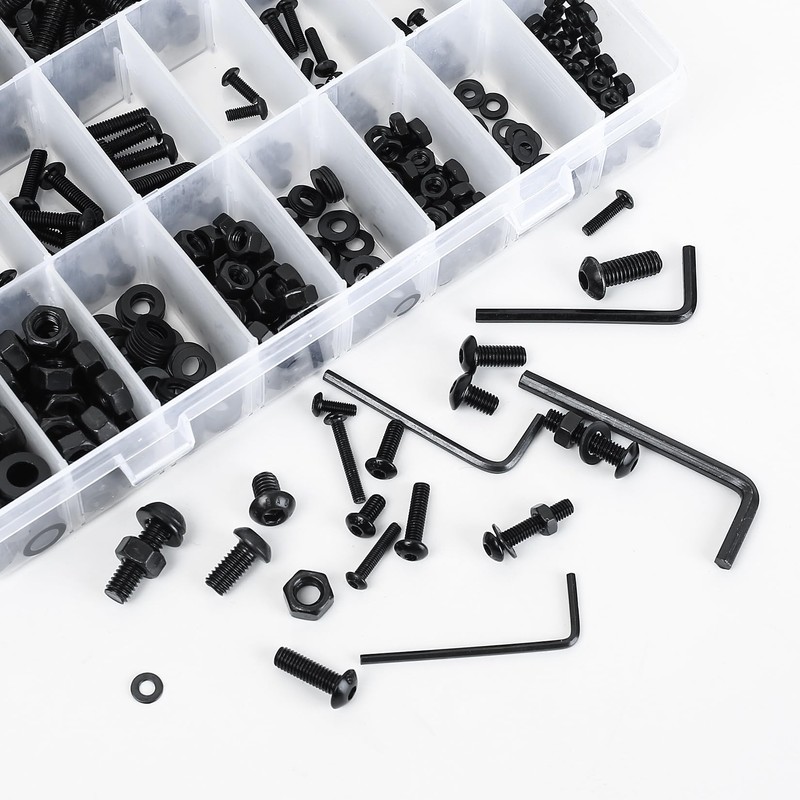 520 Pcs M3 M4 M5 M6 Bolts and Nuts Set,