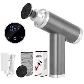 Elektrischer Fußraster, leistungsstark, 4500 U/min, einstellbare Geschwindigkeit, Profi-Fußschleifer, Fußpediküre, elektrische Feile, Fußfeile, gegen Hornhaut (grau)