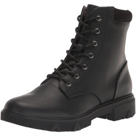Dr. Scholl's Womens Headstart Combat Boot Black Synthetic 9 M