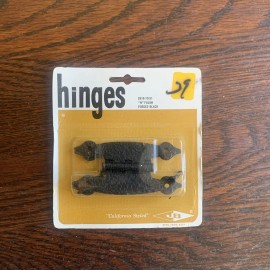 JB Vintage Forged Black Hammered H Style Flush Cabinet Hinges 2 In Package NOS