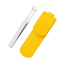 1 Set Nose Hair Trimmer Nasal Hair Tweezers Water Resistant Beard Tool Durable Easy Clean with PU Case for Facial Grooming