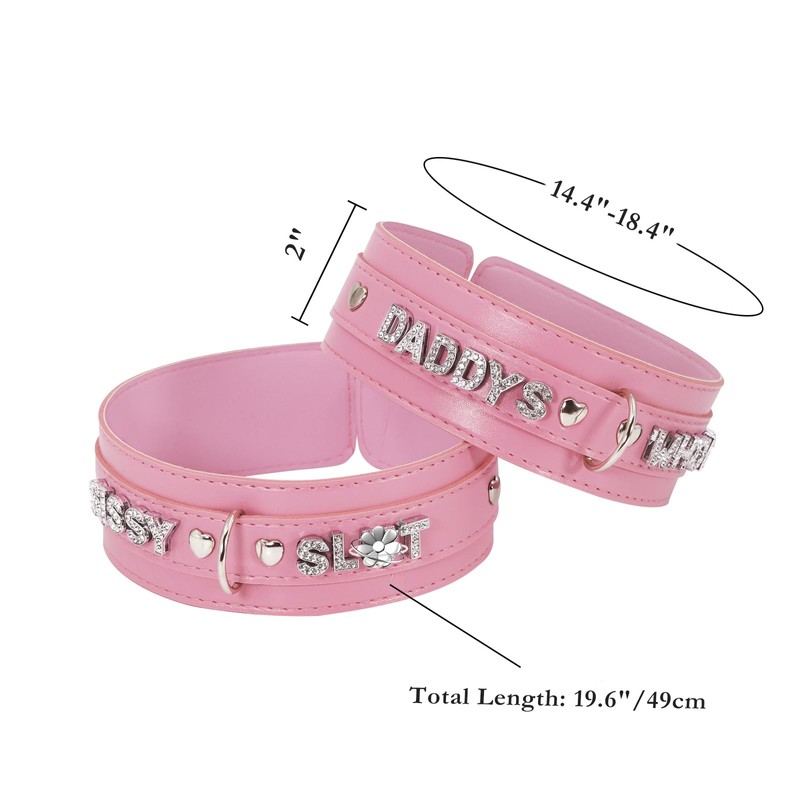 paloli Pink Choker Necklace for Women, Punk Gothic Rock Neck