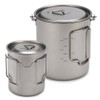 450ml 750ml Cup Set Ultralight Titanium Cup Hanging Pot Set