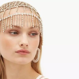 RUNRAYAY Gold Rhinestone Wedding Bridal Prom Grecian Head Chain Hair Jewelry Head Piece Bollywood Bride Glamorous