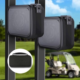MAGOLFIN 2-Pack Golf Cart Speakers with Storage Case, IPX7 Magnetic Golf Speaker 15H Playtime, 20W Stereo Sound Magnetic Bluetooth Speaker for Golf Cart, Golf Gifts for Men