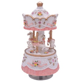 Laxury 3-horse Carousel Music Box Mp333,Tune is Carrying You from Castle in the Sky