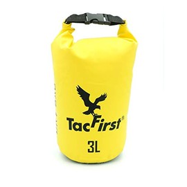 TacFirst Dry Bag Duffel Bag - Waterproof Pack Bag with Fast-Fold Closure, 2L / 3L / 5L / 10L / 15L / 20L / 25L / 30L, Waterproof Dry Bag, yellow, 3L