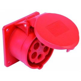 PCE CEE Mounting Box, Screwable, Straight, IP44, Red, 16A, 400V