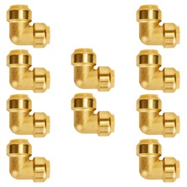 1/2’ Push fit 90 Degree Elbow - Shark bites Plumbing Fittings 1/2 - PEX Fitting 1/2" 90 Degree Elbow - Push-to-Connect Plumbing Fitting - For PEX, Copper, CPVC (10 pack)