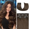 Honsoo- Material y estilo: 100% cabello humano real. Las extensiones