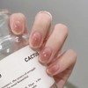Nail Tip, Short, 24 Pieces, Medium, False Nails, Gradient, Pink,