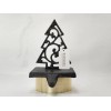 TRANSPAC Cast Iron Christmas Tree without Star Stocking Holder, 6.75