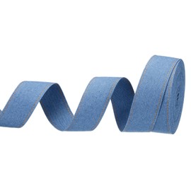 PATIKIL 1.5" Denim Ribbon, 1 Roll 11 Yard Layering Jean Fabric Craft Strip for Bow DIY Making Hair Clip Garment Sewing Decorations, Blue