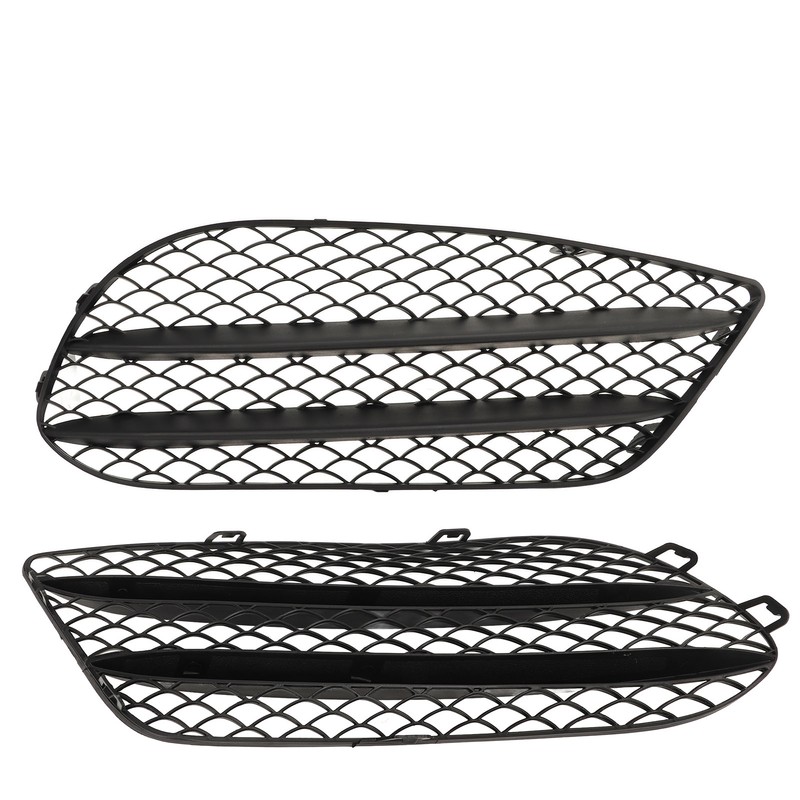 1 Pair Front Bumper Fog Light Grille Black Replacement For