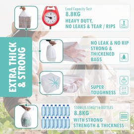 2.6 Gallon Small Trash Bags Biodegradable, Aklyaiap 150 Counts Unscented Small Garbage Bags,10 Liter Mini Trash Bags,Small Waste Basket Liners For Kitchen,Home,Office& Bathroom