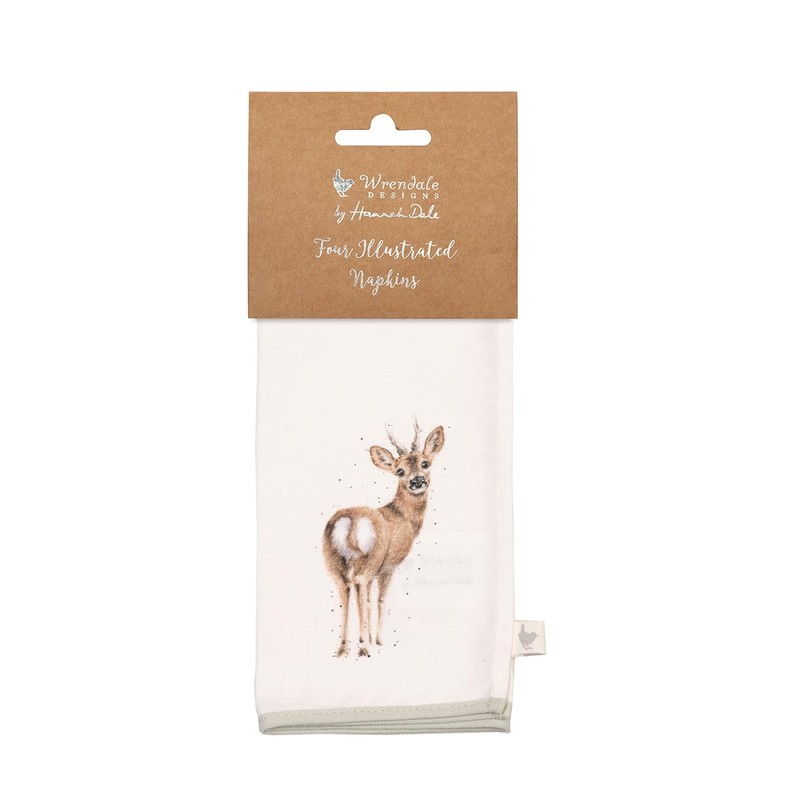 Wrendale Designs - Woodlanders' Set of Four Woodland Animal Fabric