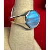 Natural Creations mens sterling silver ring Size 9 Labradorite