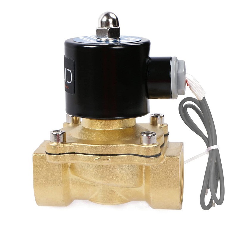 U.S. Solid 1" Brass Electric Solenoid Valve 24VDC Normally Closed