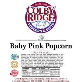 Baby Pink Popped Popcorn 91 oz. (Bulk 5 gal, 80 Cups)