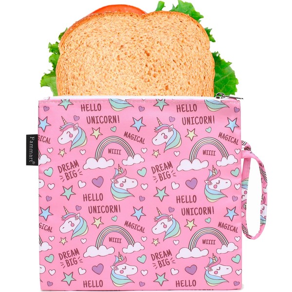 Reusable Sandwich Bag/Snack Bag for Kids & Adults, Dual Layer