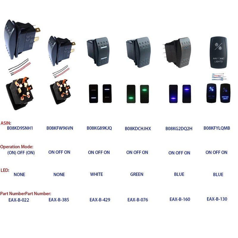 Momentary Motor Polarity Reverse reversing Rocker Switch Control DPDT DC