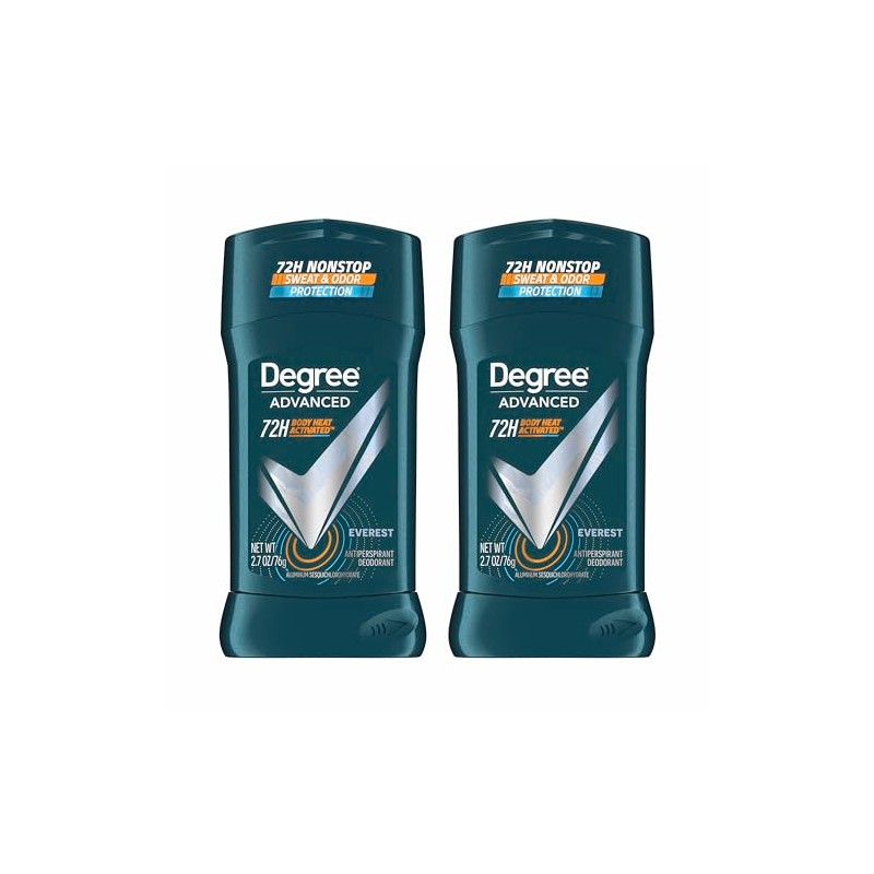 Degree Men Advanced Antiperspirant Deodorant Everest 2 Count 72-Hour Sweat