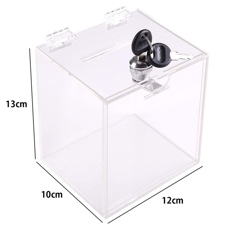 Aoakua Donation Box, Piggy Bank, Charity Box, Keyed, Acrylic, W4.7