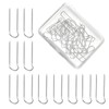 Lotsdonxia 50 Pcs Stainless Steel U-Shaped Sewing Pins Durable 23mm