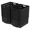 Gainhope 12 Pack Deep Plastic Storage Baskets, 14.37" x 10.70"