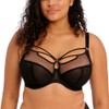 Elomi Women's Sachi Strappy Underwire Plunge Bra, Black, 40J