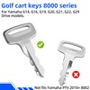 Mixopoly 4 Pack Ignition Keys, Golf Cart Keys Replacement for
