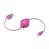 ReTrak Retractable Micro USB Cable, Pink (ETCABLEMICPK)