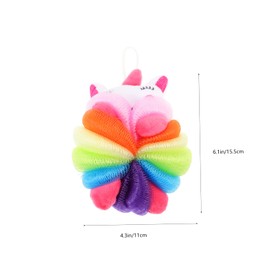 FRCOLOR 2Pcs Bath Loofahs Cartoon Soft Exfoliating Skin Cleaning Scrubbers for Gentle Wash Skin Friendly Bathing Supplies with Comfortable Texture