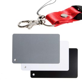 Grey Card White Balance Card 18% Exposure Photography Card Set, for Photo Video DSLR and Film Premium, Black White and 18% Grey